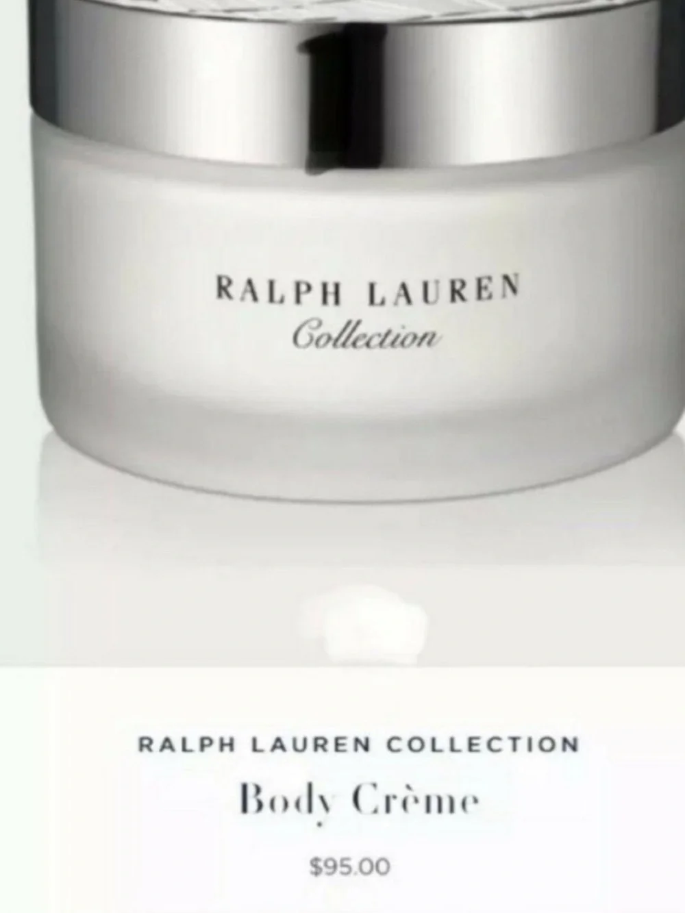 Ralph Lauren Collection Body Crème — White Jar with Silver Lid